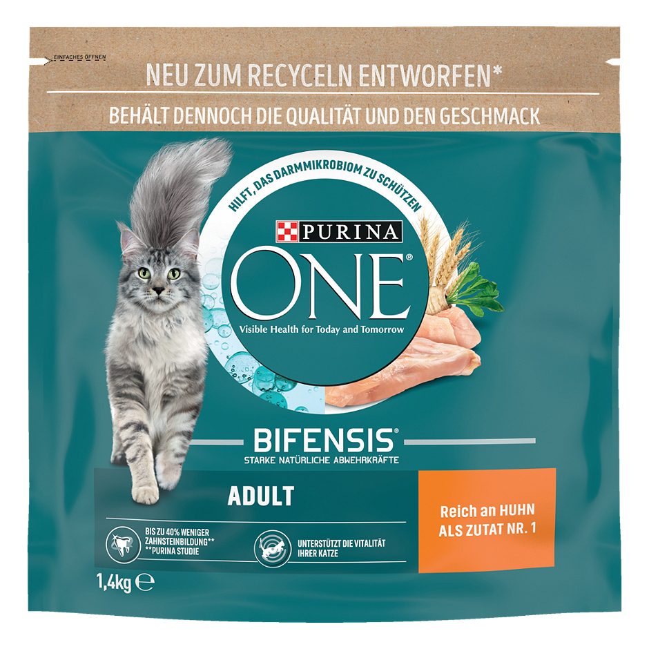 Purina One Katzentrockennahrung Adult Huhn & Vollkorn 1,4 KG